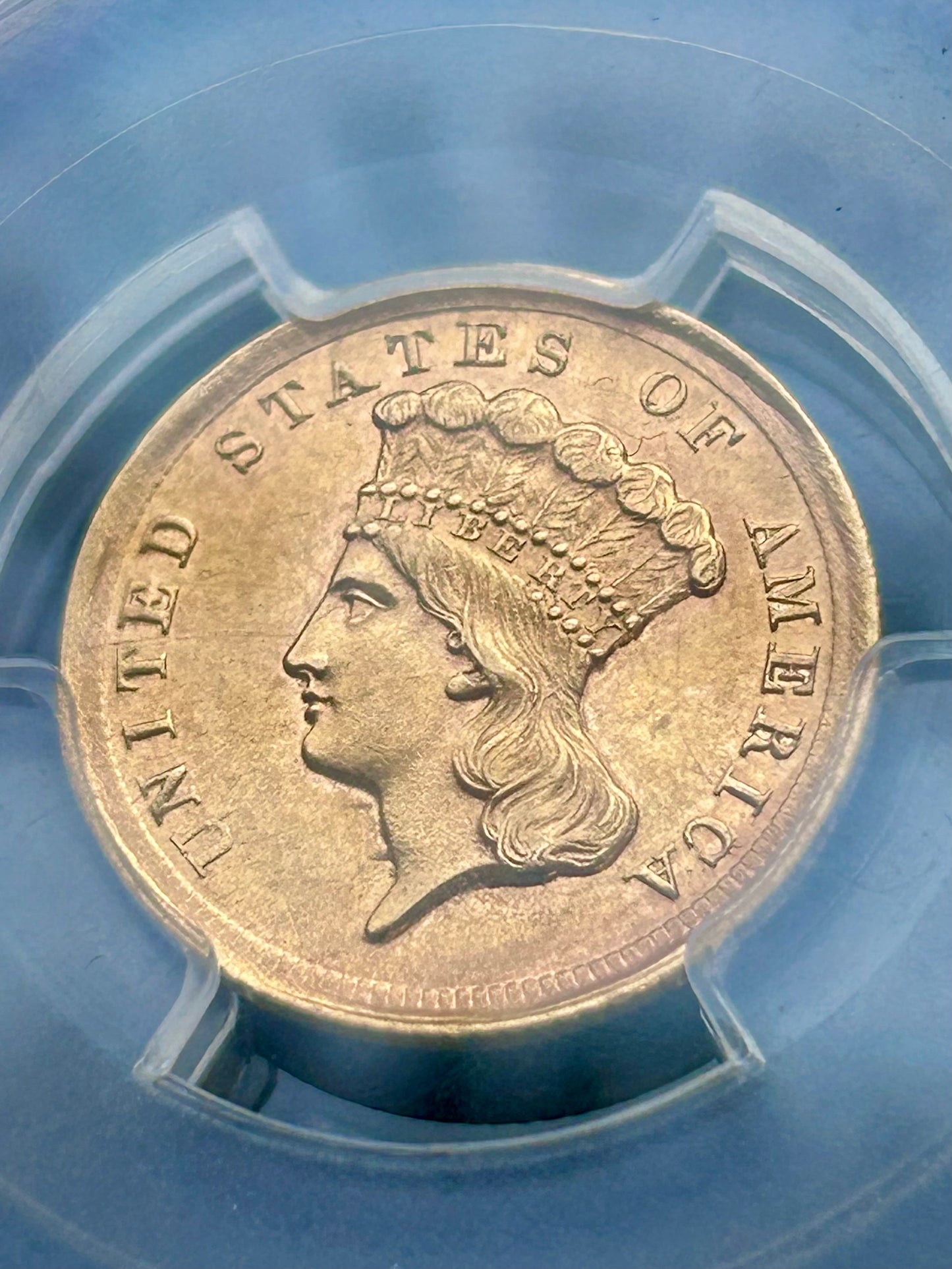 1854-D $3 Gold Princess - PCGS AU58 D.L. Hansen
