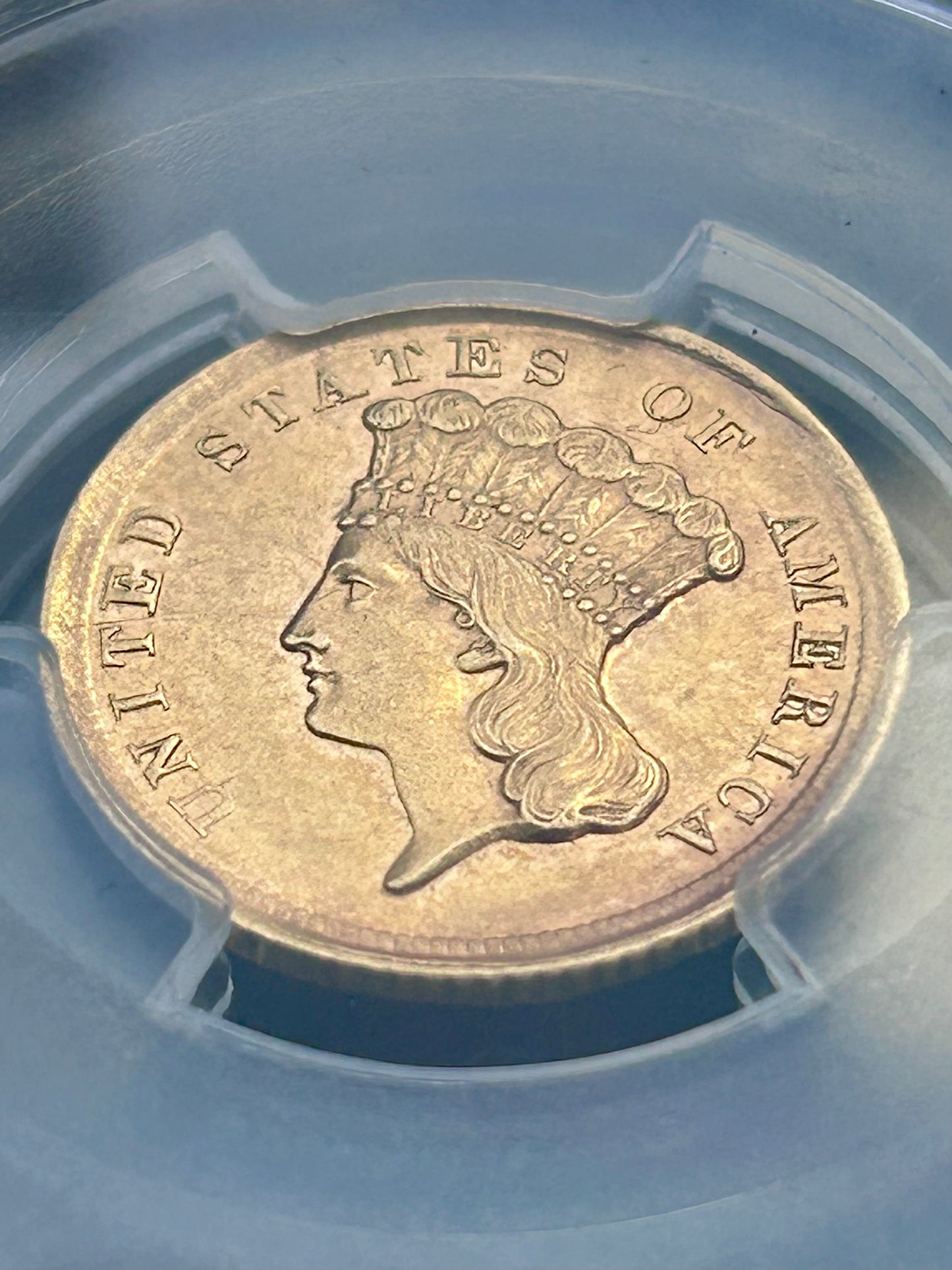 1854-D $3 Gold Princess - PCGS AU58 D.L. Hansen