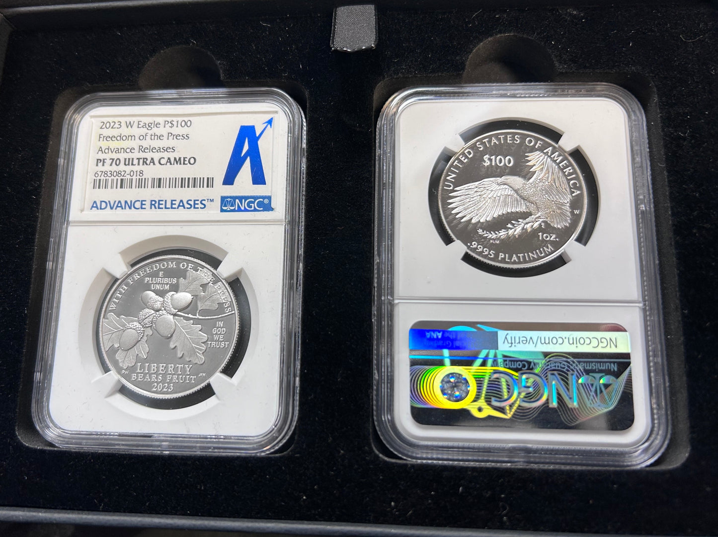 2023 W Eagle $100 Platinum 1oz Eagle NGC PF 70 Ultra Cameo Advanced Release