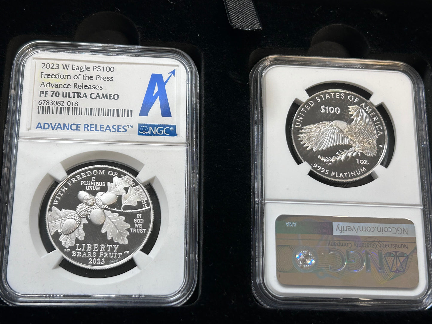2023 W Eagle $100 Platinum 1oz Eagle NGC PF 70 Ultra Cameo Advanced Release