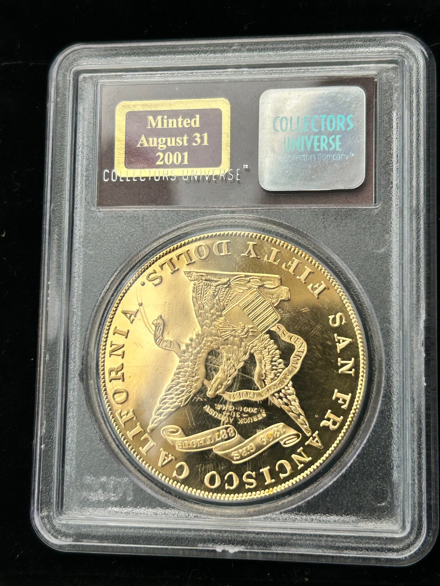1855 Kellogg Gold $50 Commemorative Restrike SS Central America PCGS Gem Proof