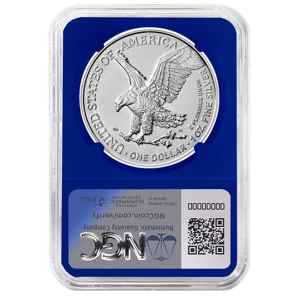 2024 $1 American Silver Eagle 3pc Set NGC MS70 Trump Label Red White Blue