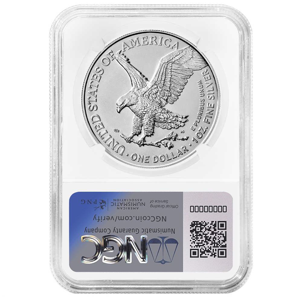 2024 $1 American Silver Eagle 3pc Set NGC MS70 Trump Label Red White Blue