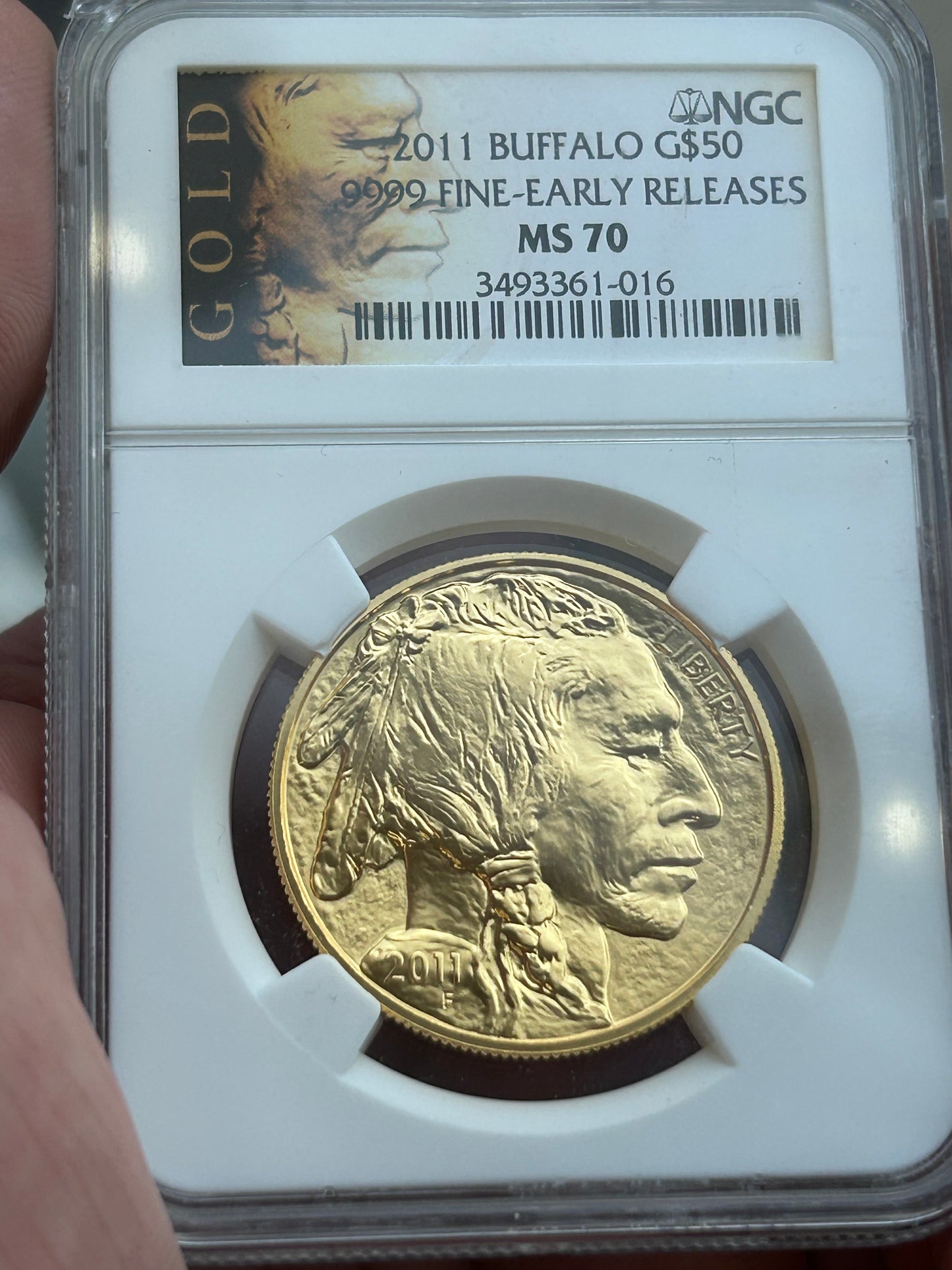 2011 $50 Gold Buffalo Early Releases NGC MS70