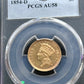 1854-D $3 Gold Princess - PCGS AU58 D.L. Hansen