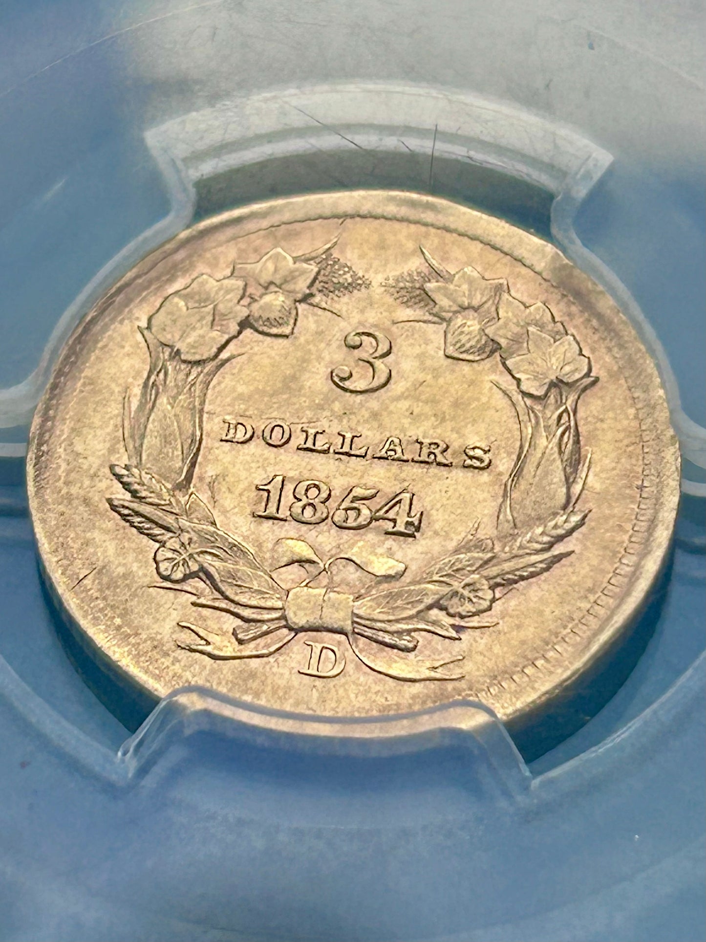 1854-D $3 Gold Princess - PCGS AU58 D.L. Hansen