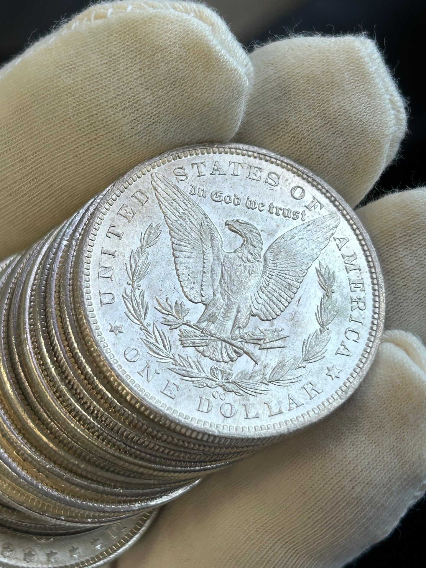Mega Morgan Silver Dollar Roll — 20 Morgan Dollars with 1 Carson City Morgan