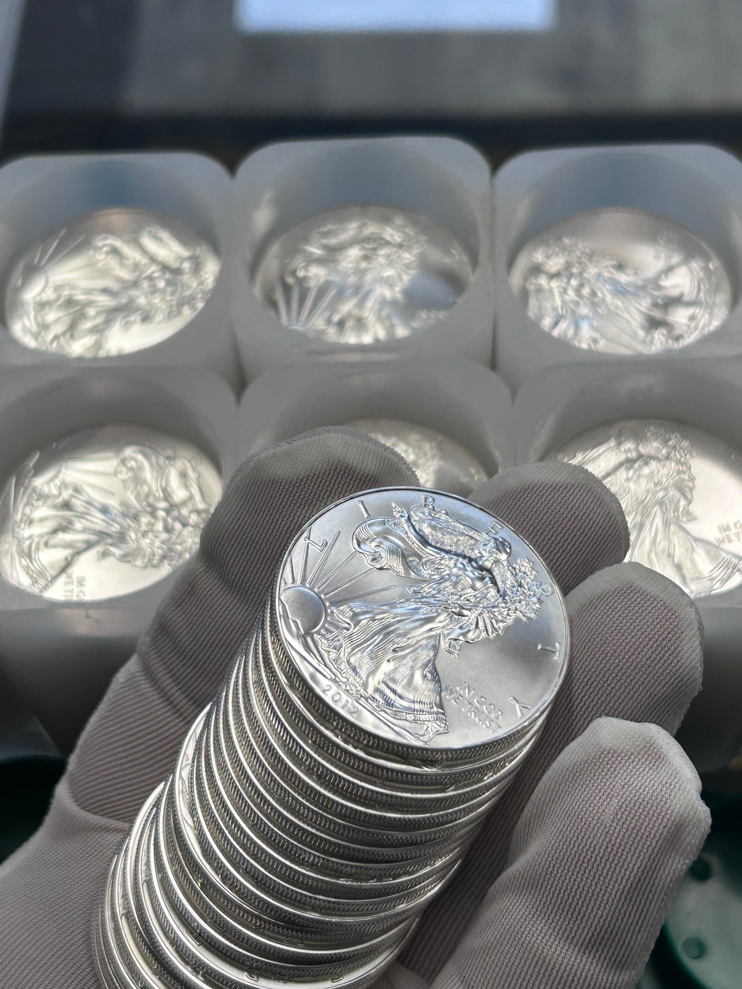 2012 AMERICAN SILVER EAGLE ROLL OF 20 - .999 FINE SILVER - OPEN US MINT ROLLS