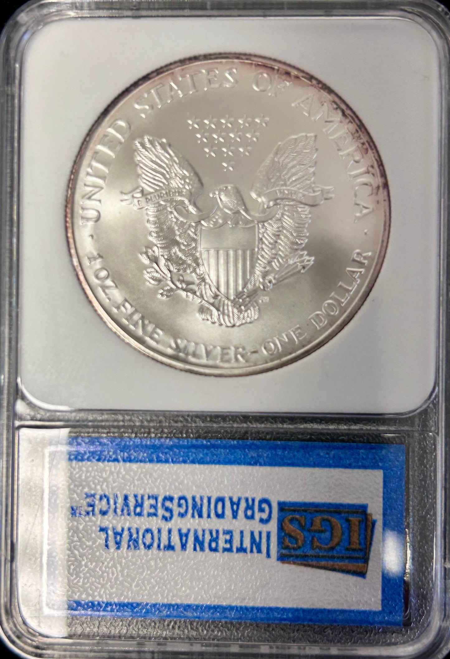 1999 $1 SILVER EAGLE IGS MS70