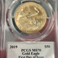 2019 $50 1OZ GOLD EAGLE PCGS MS 70 FDOI MOY SIGNED