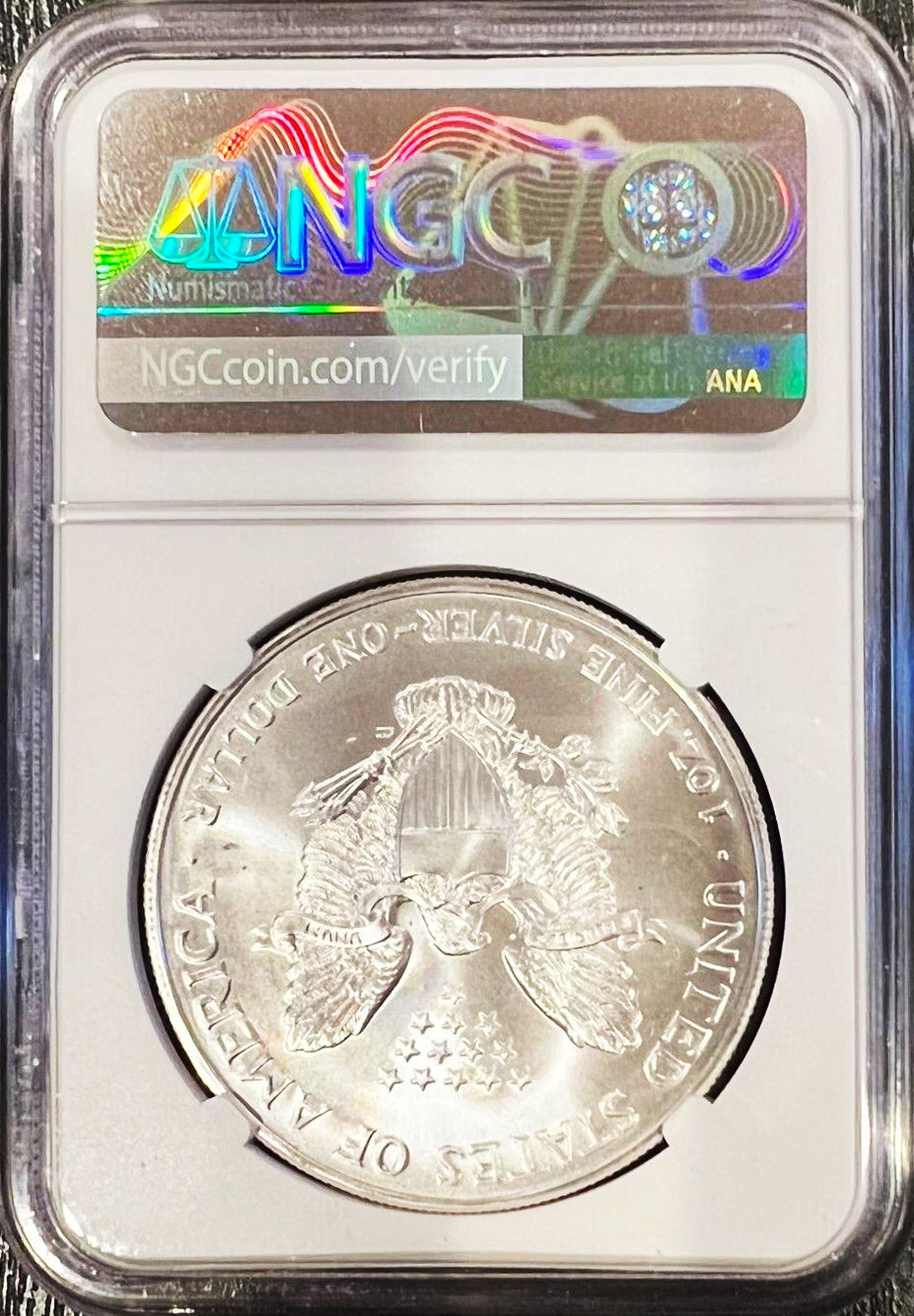 2002 American Silver Eagle NGC MS70 Mercanti Signed