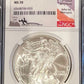 2002 American Silver Eagle NGC MS70 Mercanti Signed